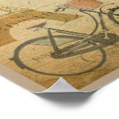 Parisiaanse Vintage met Eiffeltoren Poster (Hoek)