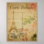 Parisiaanse Vintage met Eiffeltoren Poster (Voorkant)