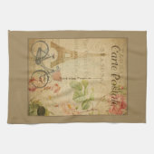 Parisiaanse Vintage met Eiffeltoren Theedoek (Horizontaal)