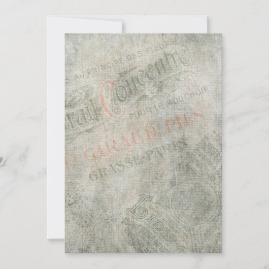 -Parisian Ad Style Birthday Kaart (Voorkant)