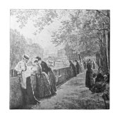 Parisian Aftermiddag Tegeltje (Voorkant)