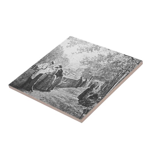 Parisian Aftermiddag Tegeltje (Zijkant)