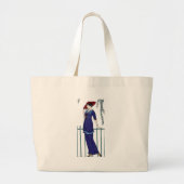 Parisian Art deco 1920s mode dame Grote Tote Bag (Voorkant)