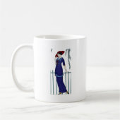 Parisian Art deco 1920s mode dame Koffiemok (Links)