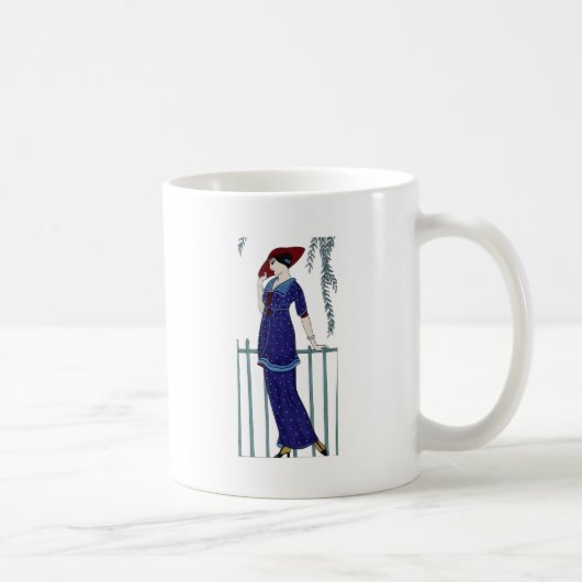 Parisian Art deco 1920s mode dame Koffiemok (Rechts)