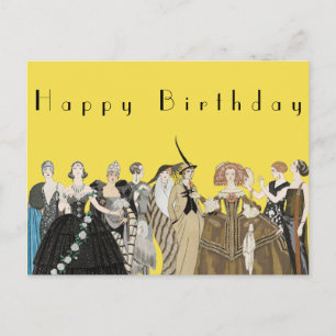 -Parisian Art Deco, George Barbier Birthday Briefkaart