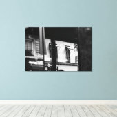 Parisian Atmopshere Windows en Reflections Canvas Afdruk (Insitu (Houten vloer))