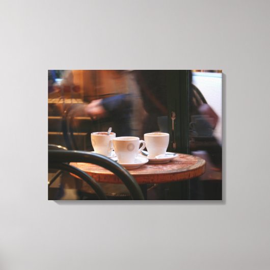 Parisian Atmosphere Coffee Guest of Ghost Canvas Afdruk (Voorkant)