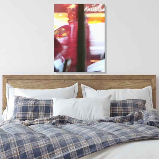 Parisian Atmosphere in motion Photography Canvas (Insitu (Slaapkamer))
