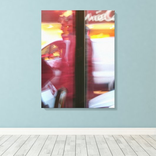 Parisian Atmosphere in motion Photography Canvas (Insitu (Houten vloer))