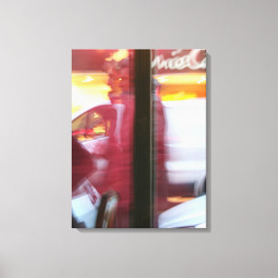 Parisian Atmosphere in motion Photography Canvas Afdruk