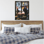 Parisian Atmosphere Rue Rambuteau Beaubourg Canvas (Insitu (Slaapkamer))