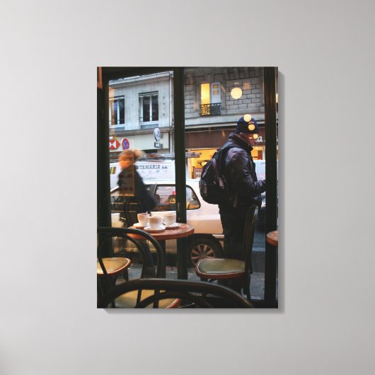 Parisian Atmosphere Rue Rambuteau Beaubourg Canvas (Voorkant)