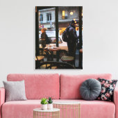 Parisian Atmosphere Rue Rambuteau Beaubourg Canvas (Insitu (Woonkamer))