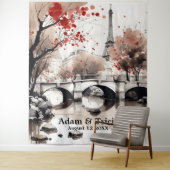Parisian Autumn Dream Wedding Backdrop Wandkleed (In situ)