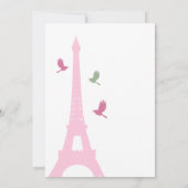 Parisian Birthday Invitation (wit) Kaart (Achterkant)