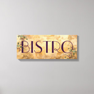 Parisian Bistro Sign Canvas Afdruk