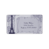 Parisian Blue Address Label (Voorkant)