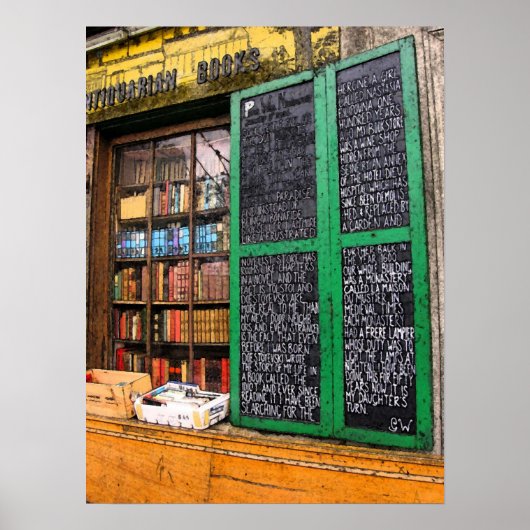 Parisian Bookshop Fresco Poster (Voorkant)