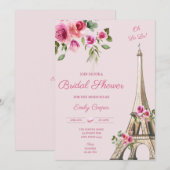 Parisian Bridal Shower Kaart (Voorkant / Achterkant)