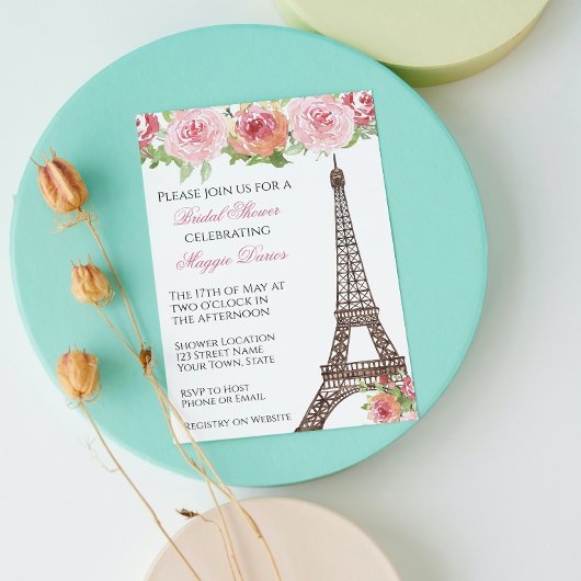Parisian Bridal Shower Kaart