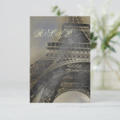 Parisian bruiloft rsvp-kaarten standaard 3,5 x 5 RSVP kaartje (Staand voorkant)