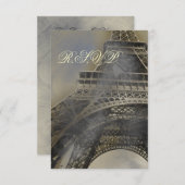 Parisian bruiloft rsvp-kaarten standaard 3,5 x 5 RSVP kaartje (Voorkant / Achterkant)