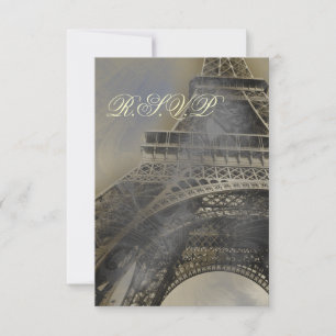 Parisian bruiloft rsvp-kaarten standaard 3,5 x 5 RSVP kaartje