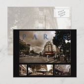 Parisian Cafe Scene Briefkaart (Voorkant / Achterkant)