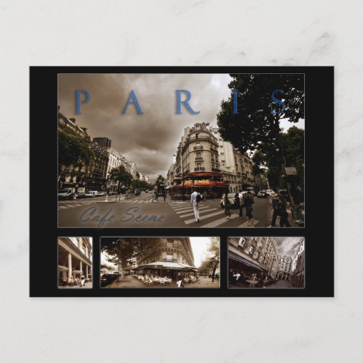 Parisian Cafe Scene Briefkaart (Voorkant)