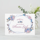 Parisian Charm be My Bloemenmeisje proposal Kaart (Staand voorkant)