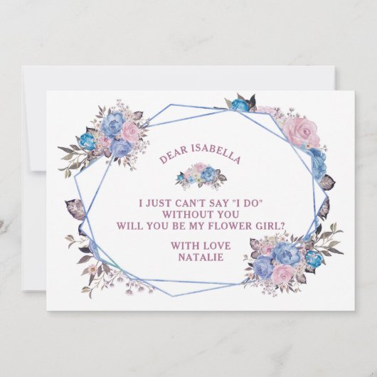 Parisian Charm be My Bloemenmeisje proposal Kaart