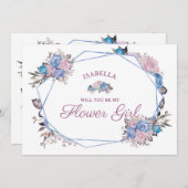 Parisian Charm be My Bloemenmeisje proposal Kaart (Voorkant / Achterkant)