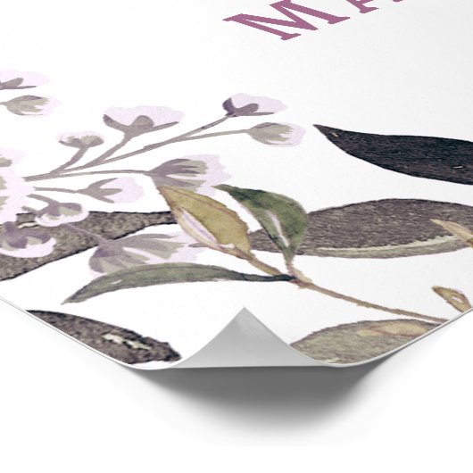 Parisian Charm Blue & Pink Sign our Guestbook Sign Poster (Hoek)