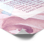 Parisian Charm Blue & Pink Table Seating Chart Poster (Hoek)