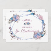 Parisian Charm Chic be My Jr. Bridesmaid Voorstel (Voorkant / Achterkant)