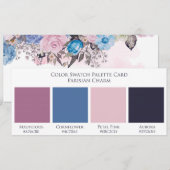 Parisian Charm Wedding Color Swatch Palette Kaart (Voorkant / Achterkant)
