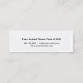 Parisian chic afstuderen insert class of name card contactkaartje (Achterkant)