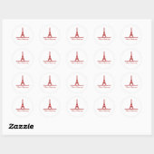 Parisian Chic Hartelijk dank, Stickers, rood Ronde Sticker (Vel)