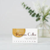 Parisian Coffee Drink Loyalty/Punch Card Klantenkaartje (Staand voorkant)