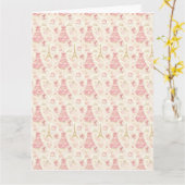 Parisian Coquette Christmas Kaart (Gele Bloem)