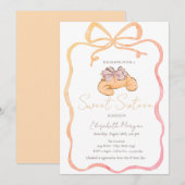 Parisian Croissant Chic Bow Sweet 16 Kaart (Voorkant / Achterkant)