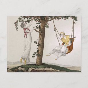 Parisian Dames in Montmorency, bord 41 van 'Le Briefkaart