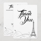 Parisian Doodles Dankuwkaart Bedankkaart (Voorkant / Achterkant)