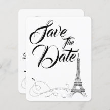 Parisian Doodles Huwelijk Save The Date