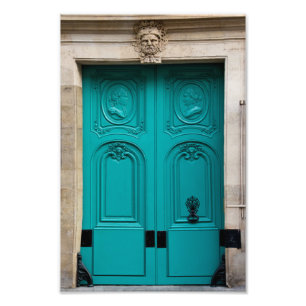 Parisian door Turquoise I Foto Afdruk