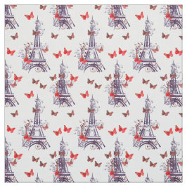 Parisian Eiffel Tower Paars Chic Stof