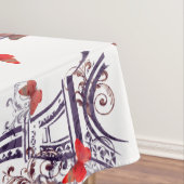 Parisian Eiffel Tower Paars Chic Tafelkleed (Voorbeeld)