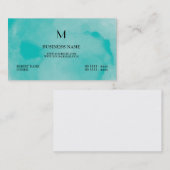 Parisian Elegant en Monogram Waterverf Visitekaartje (Voorkant / Achterkant)