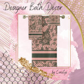 Parisian Faux Lace Gray Smoke en Coral Bad Handdoek